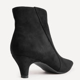 Blaire Black Faux Suede Ankle Boots