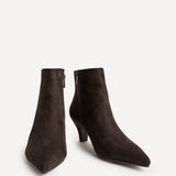 Blaire Brown Faux Suede Ankle Boots