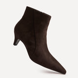 Blaire Brown Faux Suede Ankle Boots