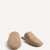 Blake Beige Faux Suede Mules
