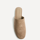 Blake Beige Faux Suede Mules