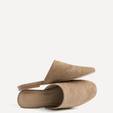 Blake Beige Faux Suede Mules