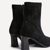 Blaze Black Sock Heeled Ankle Boots