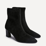 Blaze Black Sock Heeled Ankle Boots