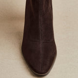 Blaze Brown Sock Heeled Ankle Boots