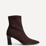 Blaze Brown Sock Heeled Ankle Boots