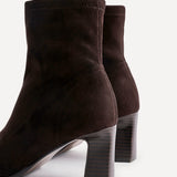 Blaze Brown Sock Heeled Ankle Boots