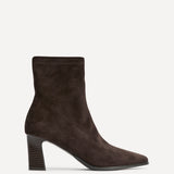 Blaze Brown Sock Heeled Ankle Boots