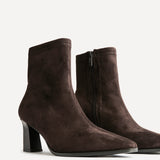 Blaze Brown Sock Heeled Ankle Boots