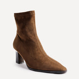 Blaze Tan Sock Heeled Ankle Boots