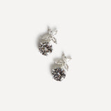 Bloom Silver Crystal Drop Earrings