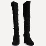 Bonnie Black Long Heeled Boots