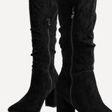 Bonnie Black Long Heeled Boots