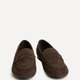 Bree Brown Suede Leather Penny Loafer