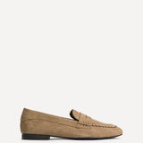 Bree Taupe Suede Leather Penny Loafer