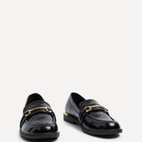 Breeze Black Faux Leather Loafers