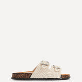 Brianna Beige Flat Sandals