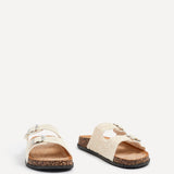 Brianna Beige Flat Sandals