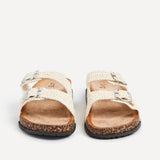 Brianna Beige Flat Sandals