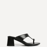 Briar Black Toe Post Mule Heels