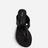 Briar Black Toe Post Mule Heels