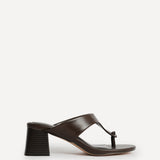 Briar Brown Toe Post Mule Heels