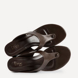 Briar Brown Toe Post Mule Heels