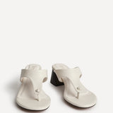 Briar Ivory Toe Post Mule Heels