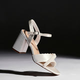 Devotion Wide Fit Ivory Satin Pearl Heels