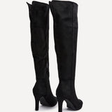 Brielle Black Long Heeled Boots