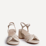 Broadway Nude Faux Leather Heeled Sandals