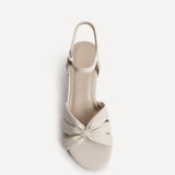 Broadway Nude Faux Leather Heeled Sandals