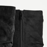 Brooke Black Ruched High Leg Boots
