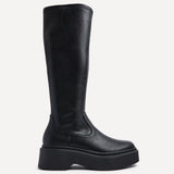Bruna Black Long Stretch Boots