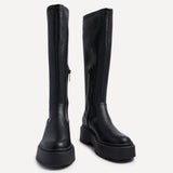 Bruna Black Long Stretch Boots