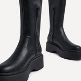Bruna Black Long Stretch Boots