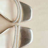 Bunty Gold Diamante Heeled Sandals