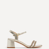 Bunty Gold Diamante Heeled Sandals