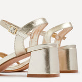 Bunty Gold Diamante Heeled Sandals
