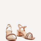 Bunty Rose Gold Diamante Heeled Sandals
