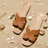 Petra Tan Link Flat Sandals