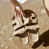 Emmy Taupe Faux Nubuck Sandals