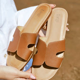 Petra Tan Link Flat Sandals