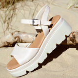 Nyla Nude Platform Cleated Sandals