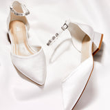 Everlasting Wide Fit Bridal Low Court Heels