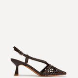 Cadence Brown Handwoven Court Heels