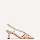 Cadence Nude Handwoven Court Heels