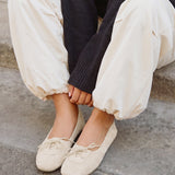 Cairo Beige Lace Detail Ballet Flats