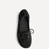 Cairo Black Lace Detail Ballet Flats