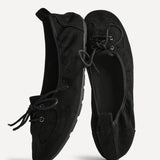 Cairo Black Lace Detail Ballet Flats